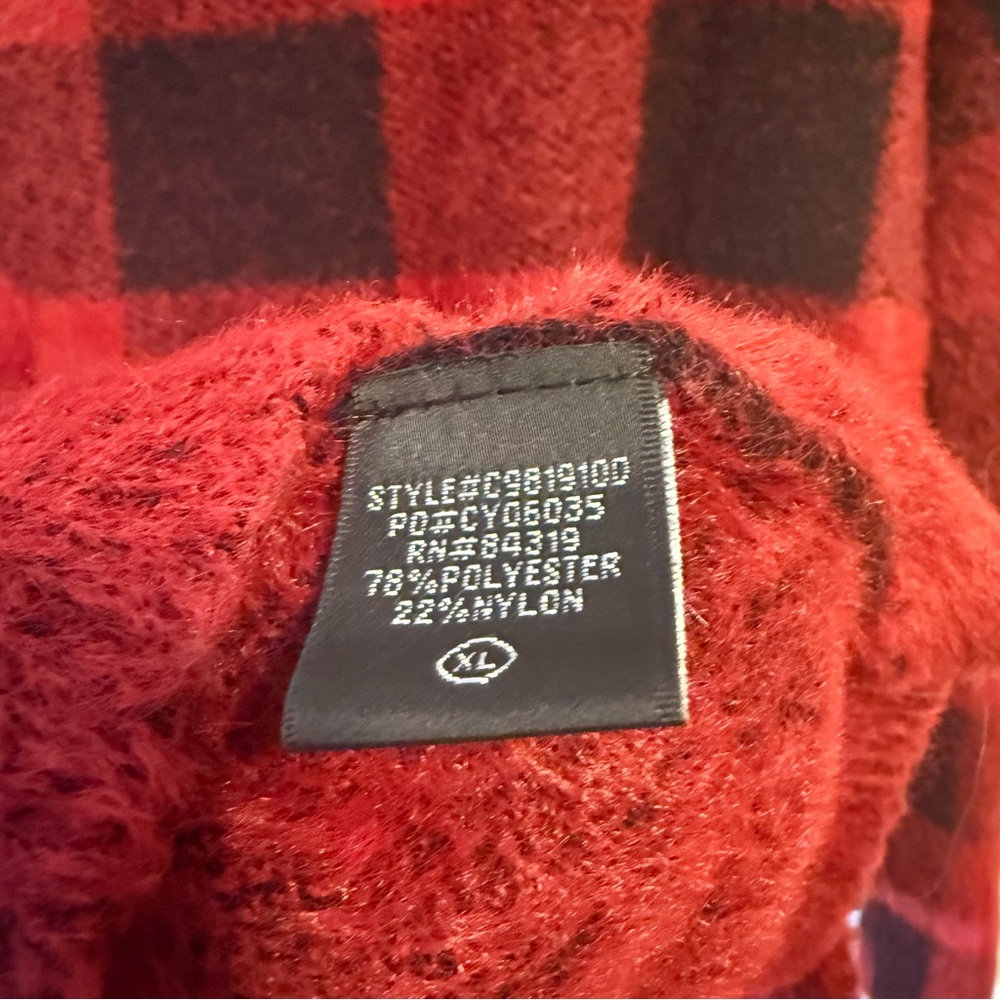 Cyrus Red and Black Checkered Sweater - Picture 4 of 7